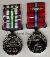 Service Medals reverse side